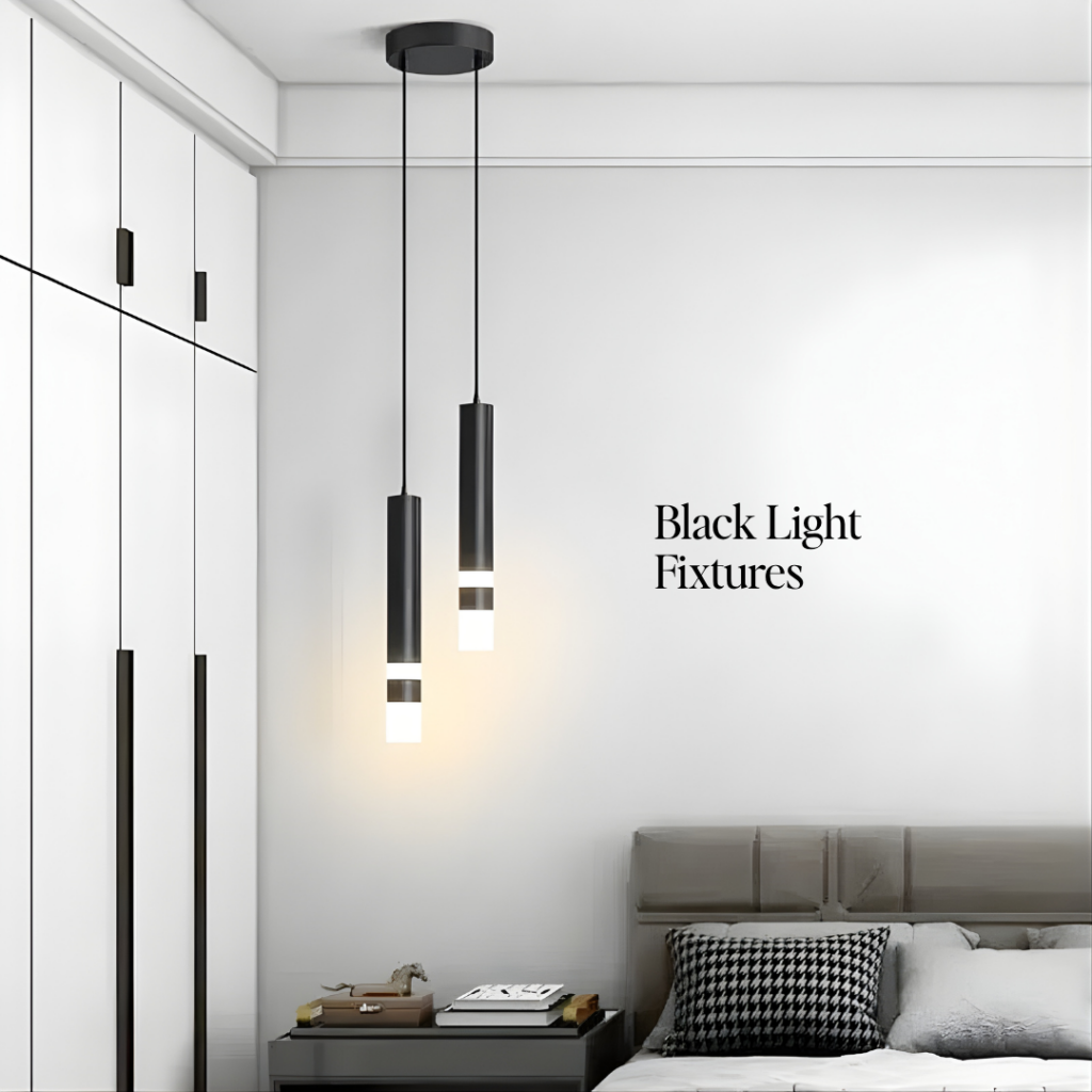 Black Accents Interior Design, Living Room, Monochrome Design, Luxury and Modern Living Room Interior