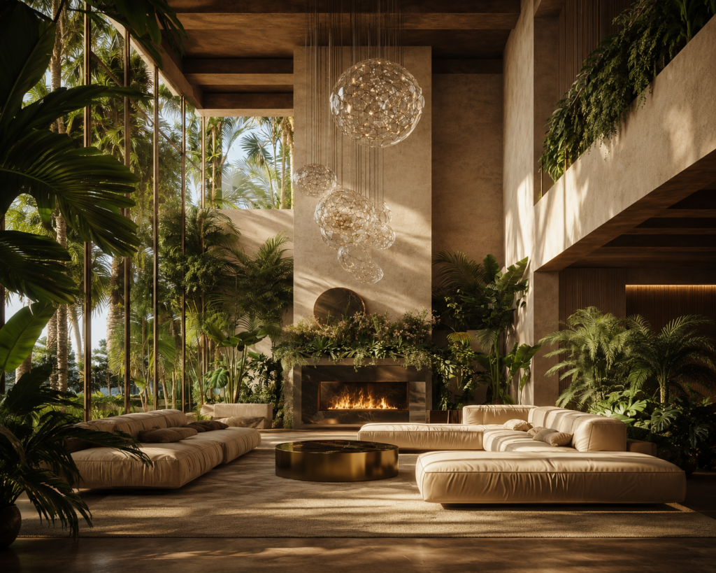 Biophilic Design, Luxury Interior Design, Biophilic Living Room